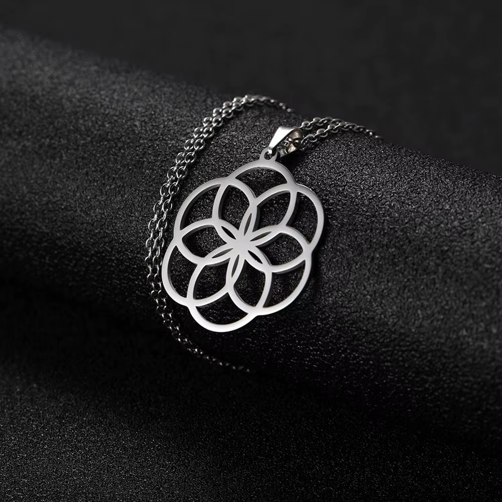 Lemegeton fleur de vie Mandala Runes collier bijoux bouddhistes géométrie sacrée femmes accessoires 