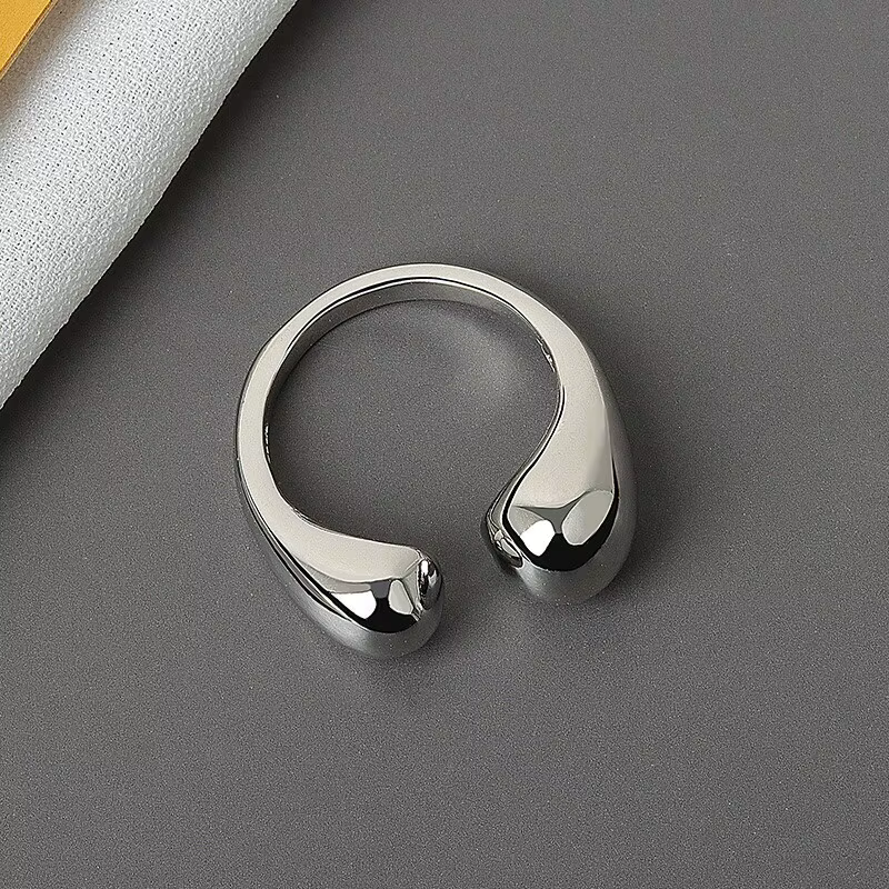 Bagues de fiançailles en argent Sterling 925 pour femmes, bijoux géométriques irréguliers faits à la