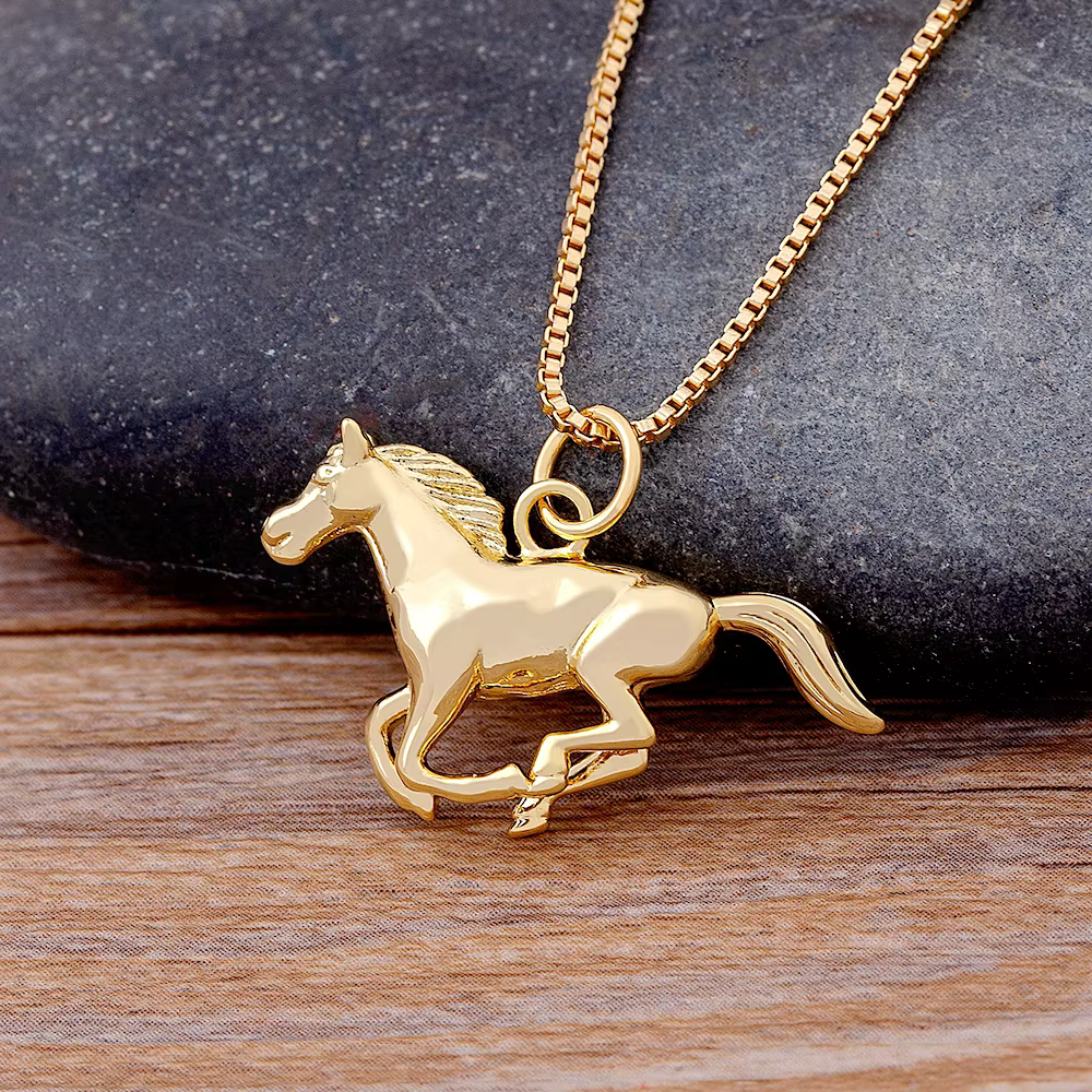 Nidin nouveauté cheval pendentif mode fête de mariage bijoux pour femmes hommes chanceux course chev