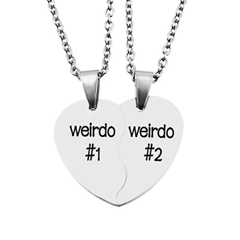 Colliers de meilleur ami pour 2 BFF, bijoux bizarre pour 2 amis pour femmes