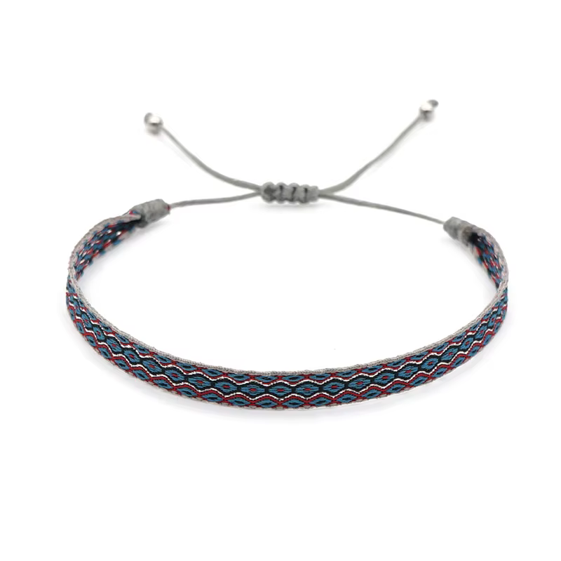 Corde à nœud de bouddha tibétain, plaqué argent 925, Bracelet à breloques, perles de Lapis Lazuli na
