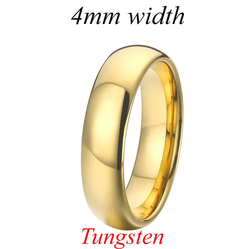 Bagues en tungstène plaqué or 18 carats de haute qualité, bijoux d'anniversaire de mariage pour homm