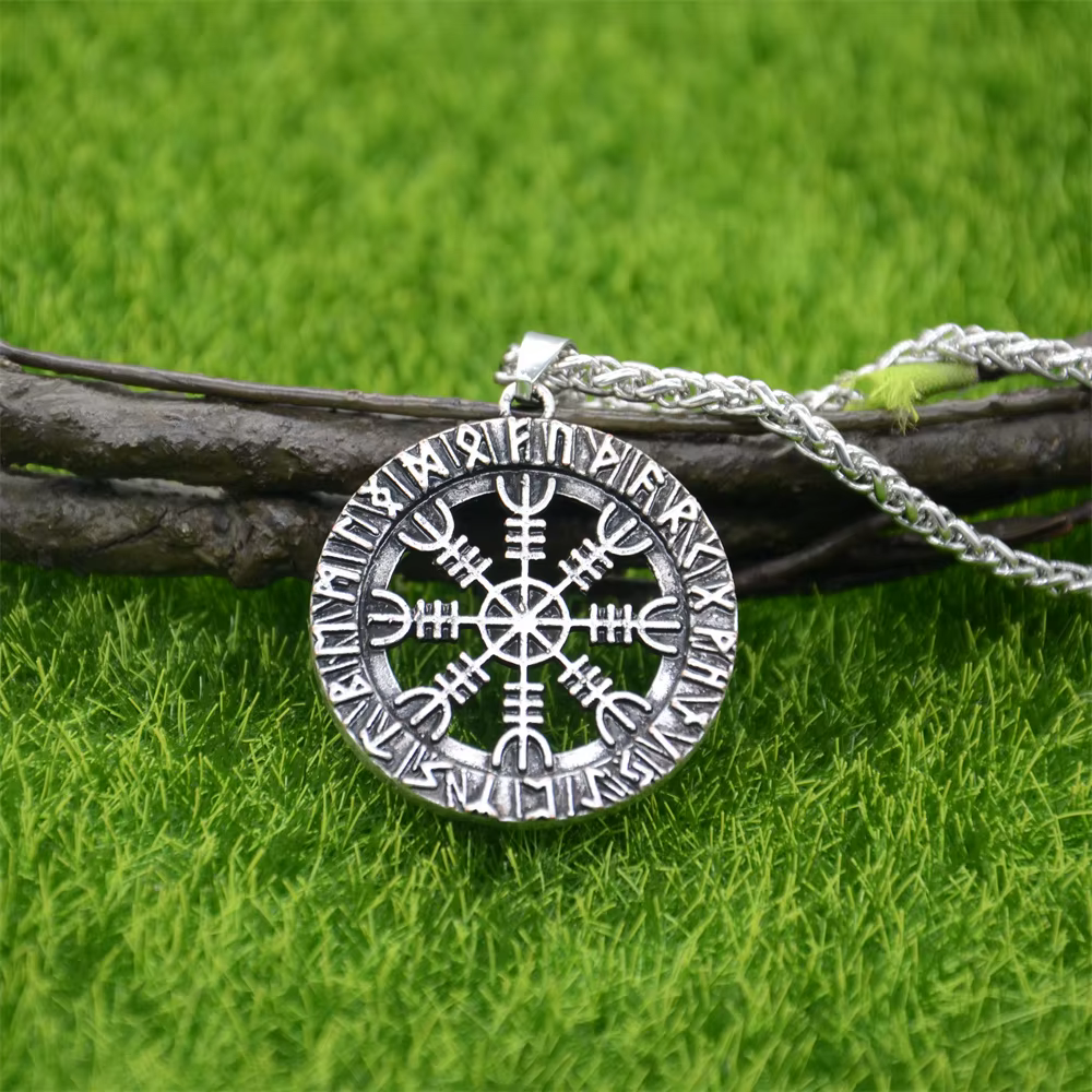 Viking Vegvisir – amulette boussole et Talisman, bijoux runique, collier à breloques, accessoires po