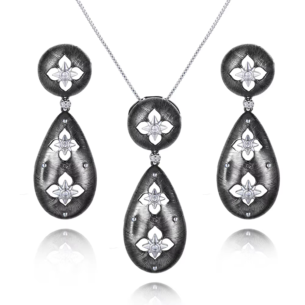 MISSVIKKI-Ensemble de Bijoux de Luxe Noblewoman pour Femme, Collier, Bracelet, Boucles d'Oreilles, B
