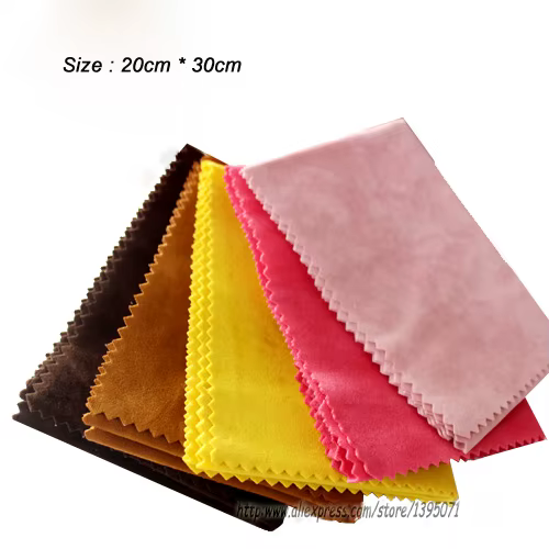 Nettoyeur de nettoyage de bijoux en argent 30x20cm, chiffon de polissage pour argent 925, perles dor