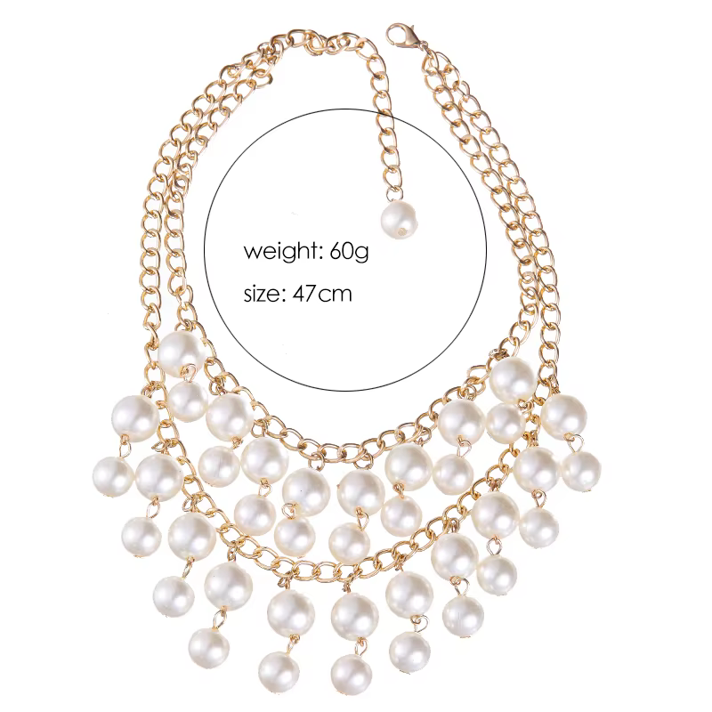 ZAnyway-Collier pendentif en perles d'or pour cosplay, bijoux pour filles cassées, 2 perles