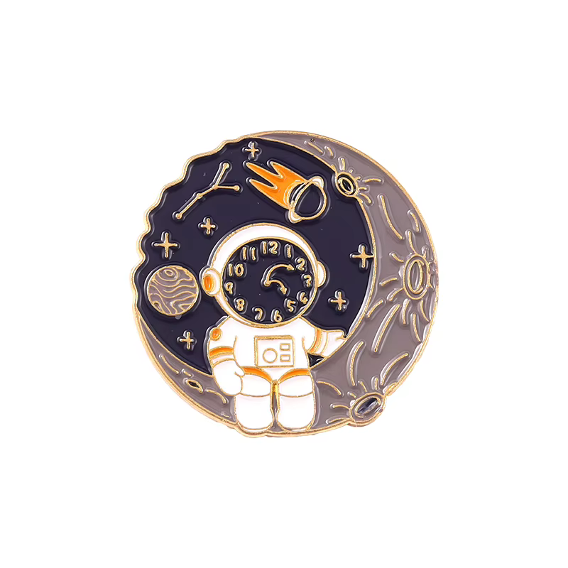 Insignes de dessin animé pour femmes et hommes, épinglettes, planète, étoile, ciel étoilé, espace, o