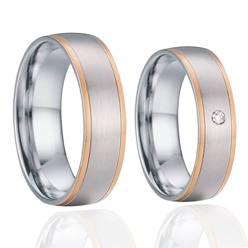 Alliances de mariage pour hommes et femmes, bagues de couple pour amoureux d'alliance, bijoux en aci