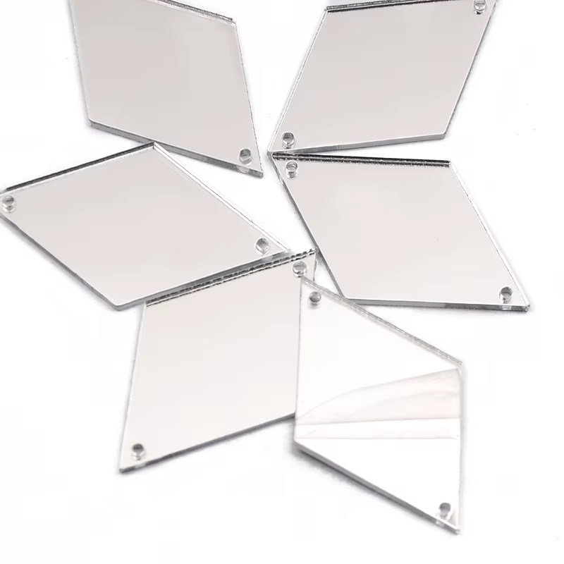 YANRUO losange acrylique miroir 30 pièces paillettes gemmes Flatback cristal Strass pierres cousues 