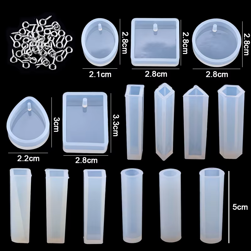 Ensemble de moules en résine de style mixte pour élection de bijoux, moule en silicone, UV, outils d