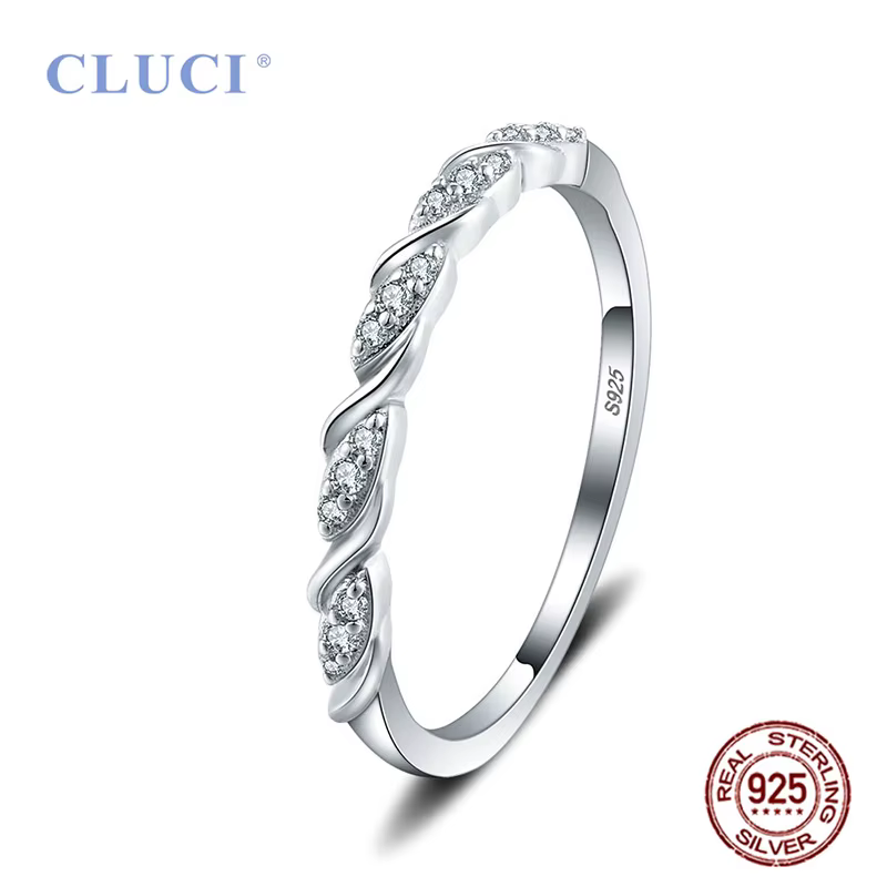 CLUCI – bague ronde en argent Sterling 925 pour femmes, anneau de mariage classique, bijoux géométri
