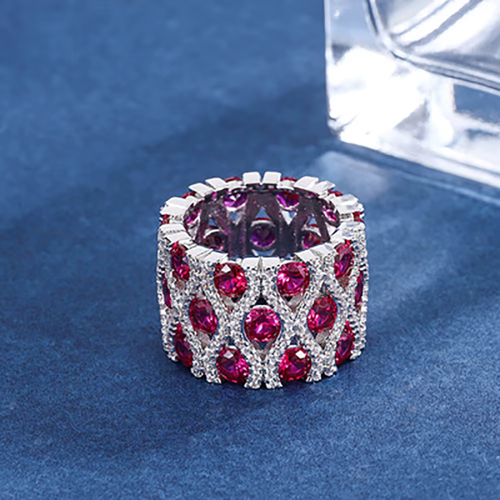 Bagues Vintage en pierres précieuses pour femmes, rubis saphir, bague de fiançailles, de mariage, de