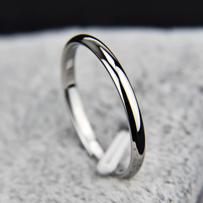 Bague fine en acier inoxydable de 2mm, or Rose noir pour femmes et hommes, bijoux minimalistes de fê