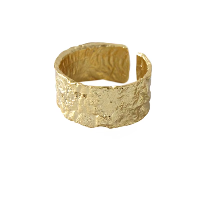 Bagues de mariage couleur argent anti-allergie, nouvelles, créatives, géométriques, faites à la main