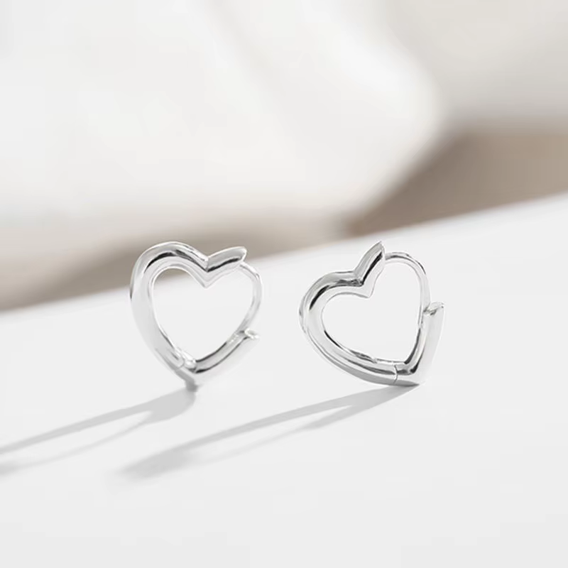 REETI – boucles d'oreilles en argent Sterling 925, créoles en forme de cœur, bijoux créatifs Sexy po