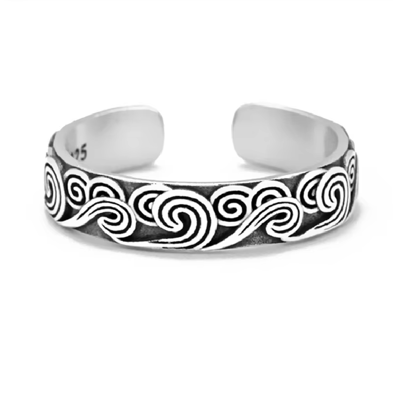 YIZIZAI-Bague Vintage en Argent Prairie pour Homme et Femme, Bijoux de Bonne Chance, Hip Hop, Réglab
