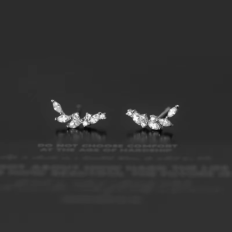 WANTcloser-Boucles d'oreilles brillantes en argent regardé 925 pour femmes, bijoux romantiques, bran