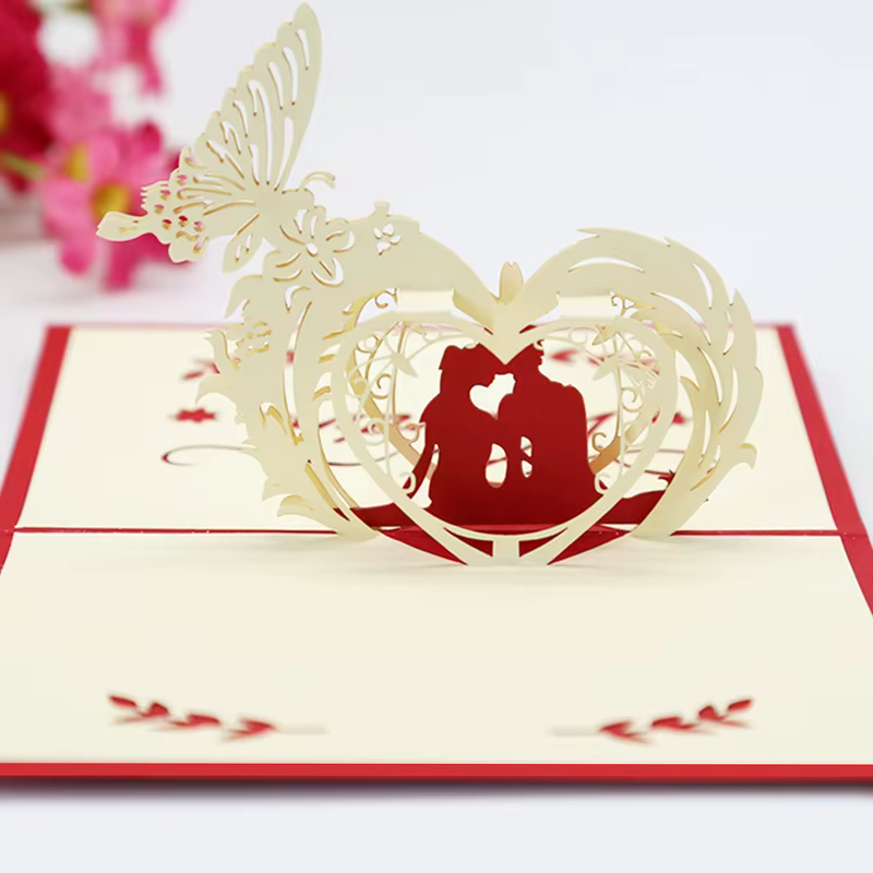 Carte 3D Pop-Up Adorable pour Femme, Maman, Amie – Cadeau Anniversaire, Invitation Mariage, Fête des