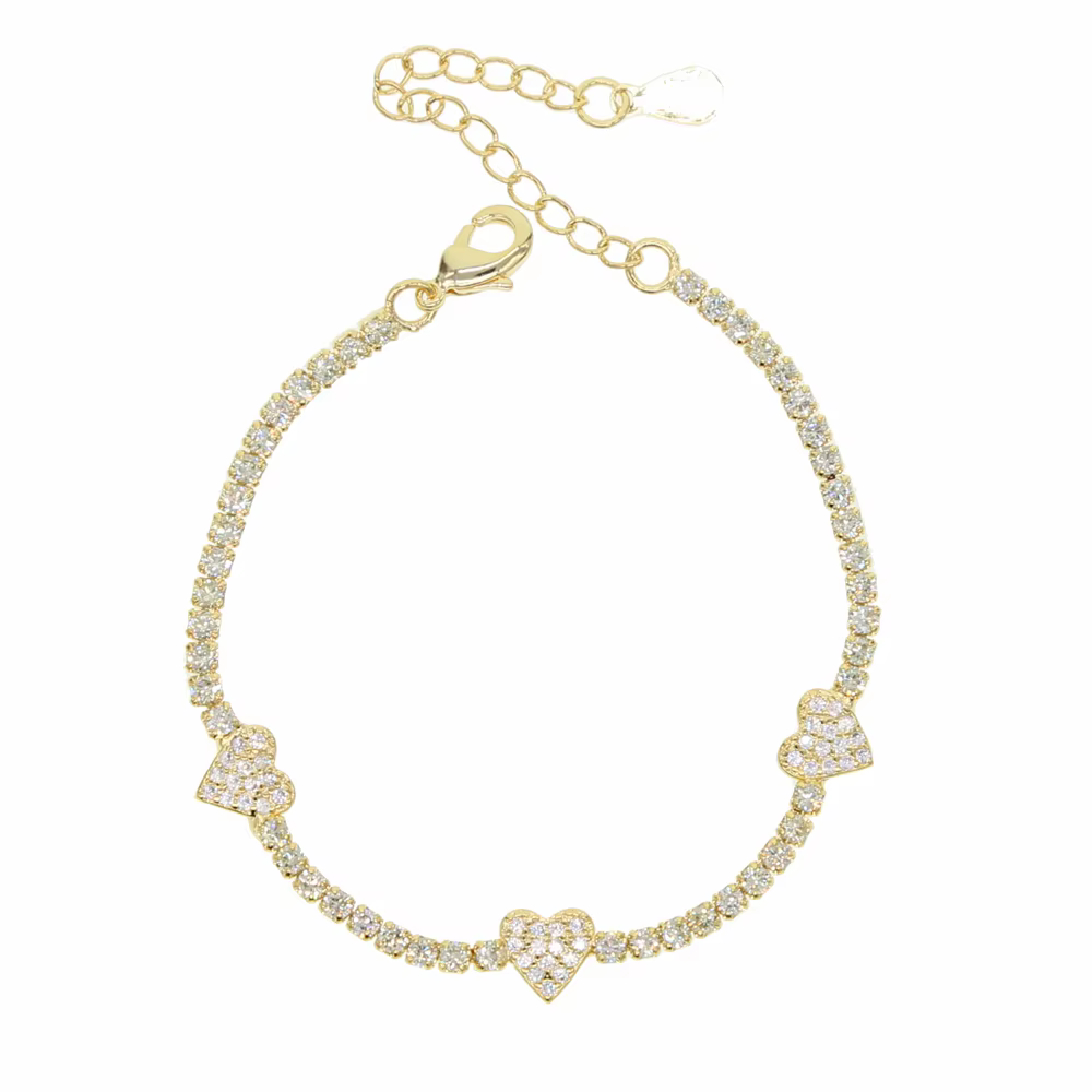 Ensemble de bijoux tendance avec collier et bracelet en chaîne fine CZ couleur pastel, pendentif cœu