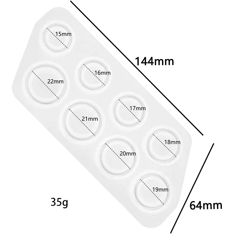 8 pièces tailles assorties anneau Silicone moule pour résine bijoux résine moulage moule taille amér