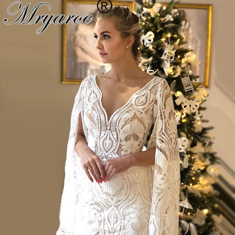 Zelyarce-Robe de mariée bohème en dentelle avec manches, robe de mariée de luxe unique, patients Boh