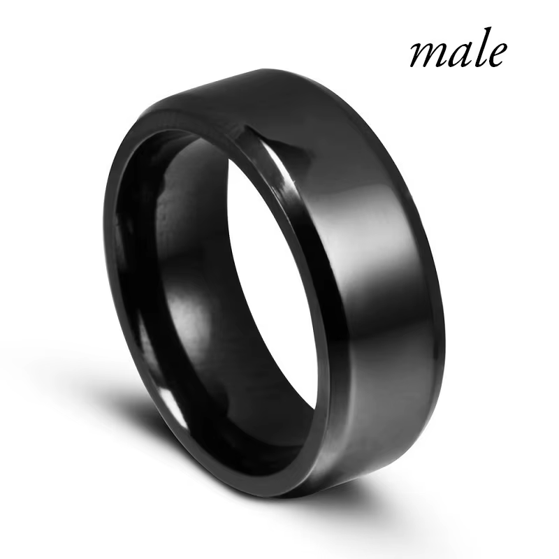 Carofeez noir fiançailles mariage Couples bague femmes Zircon anneaux ensemble hommes anneaux amant 