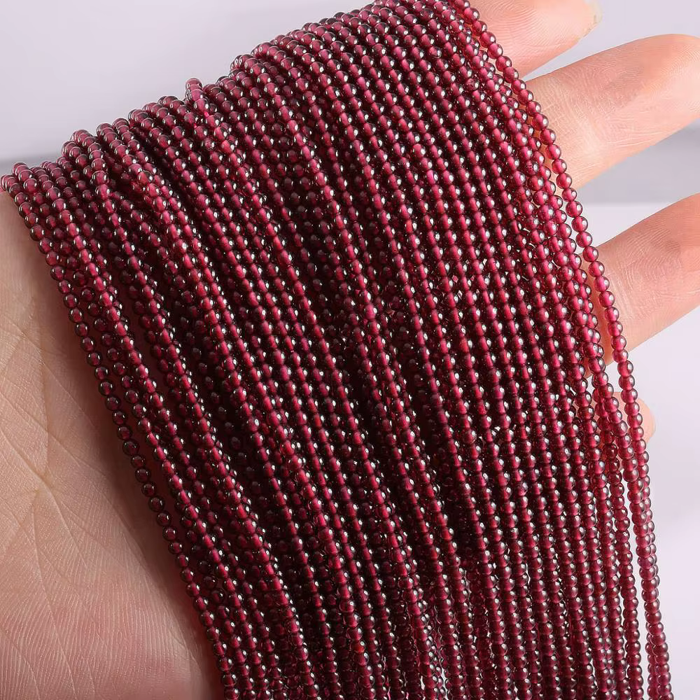 Perles en pierre naturelle, grenat, pour la fabrication de bijoux, bricolage, collier, bracelet, acc