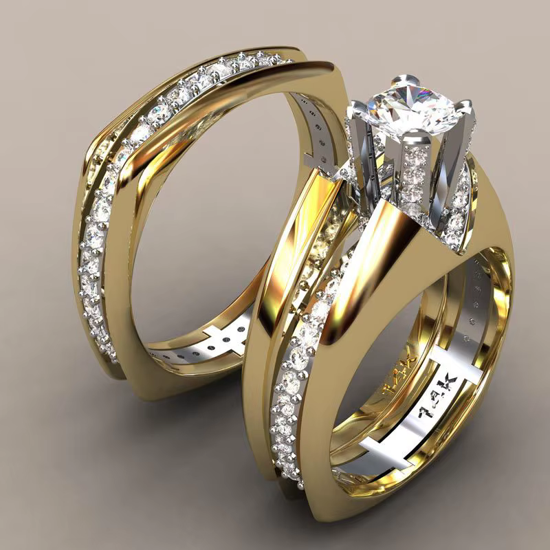 Bague en diamant péridot en or 14 carats AAA 2 carats pour femmes, bijoux de mariage, bijoux Anillos