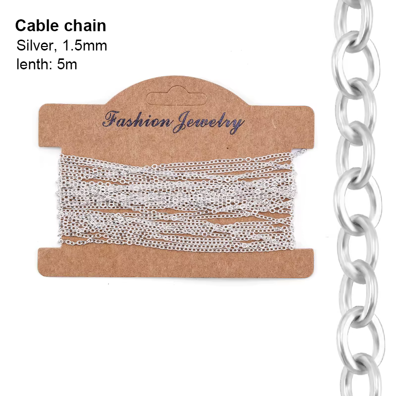 Joaillerie de Haute Qualité, 6 Sortes de Bijoux de 5 Mètres en Cuivre Plaqué Or, Accessoires pour Co