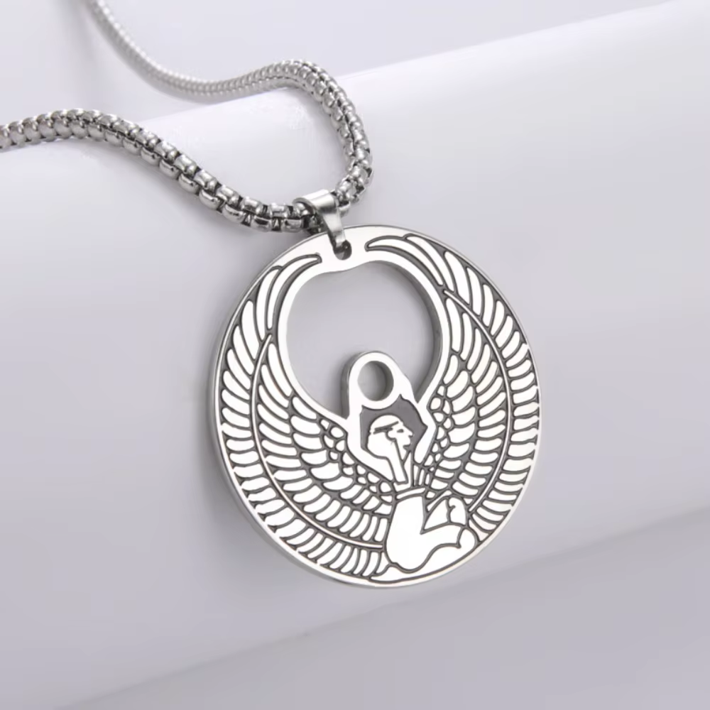 Dawapara – pendentif amulette de déesse mère égyptienne Isis, collier Talisman Vintage creux, bijoux