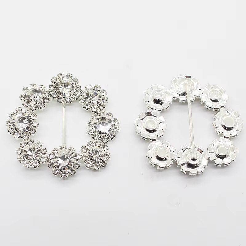 Boucles brillantes en strass pour chaussures, 2 pièces/lot, pour travaux manuels, décoration de cein