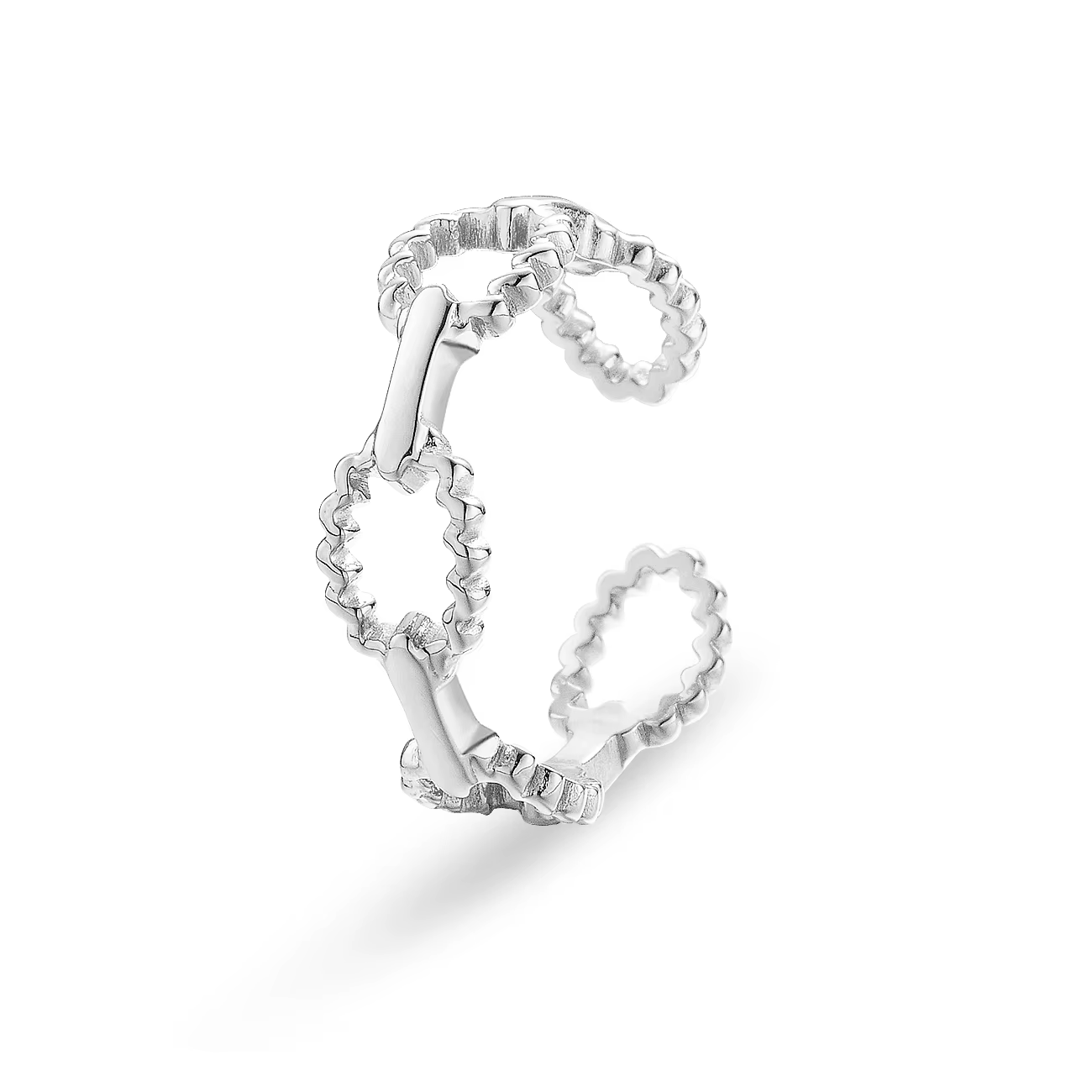 Interface & Free-Bague minimaliste JOOpening pour femme, bijoux en acier inoxydable, métal plaqué or