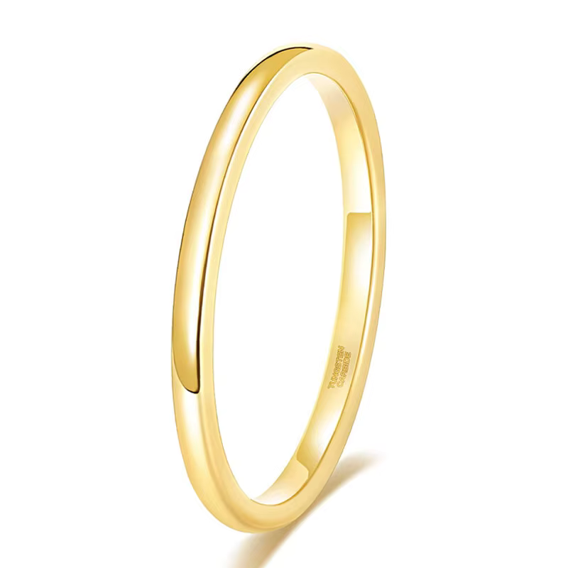 Tigrade – bague en tungstène couleur or pour hommes et femmes, bracelet de fiançailles classique pou