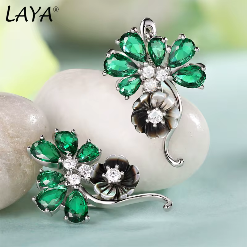 Laia – boucles d'oreilles colorées en Zircon pour femmes, bijoux de haute qualité, en forme de coqui