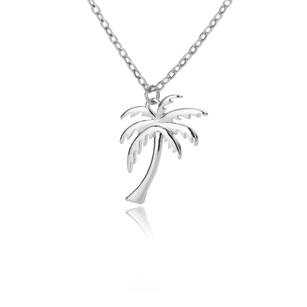 Collier de cocotier pour femmes, délicat, en acier inoxydable, bijoux bohème, accessoires de plage o