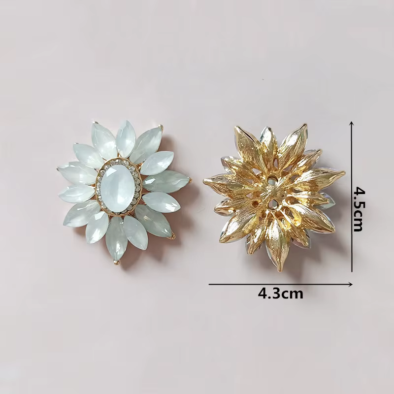 Boucles d'oreilles en alliage or, blanc, rouge, strass, perles, boutons, ornements, bijoux, accessoi