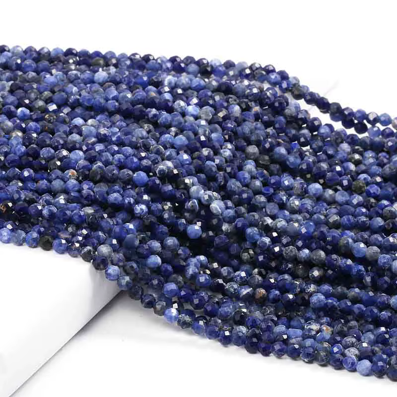 Petites perles en pierre naturelle Tourmaline saphir, 2,3,4,5mm, Section, amples, pour la fabricatio