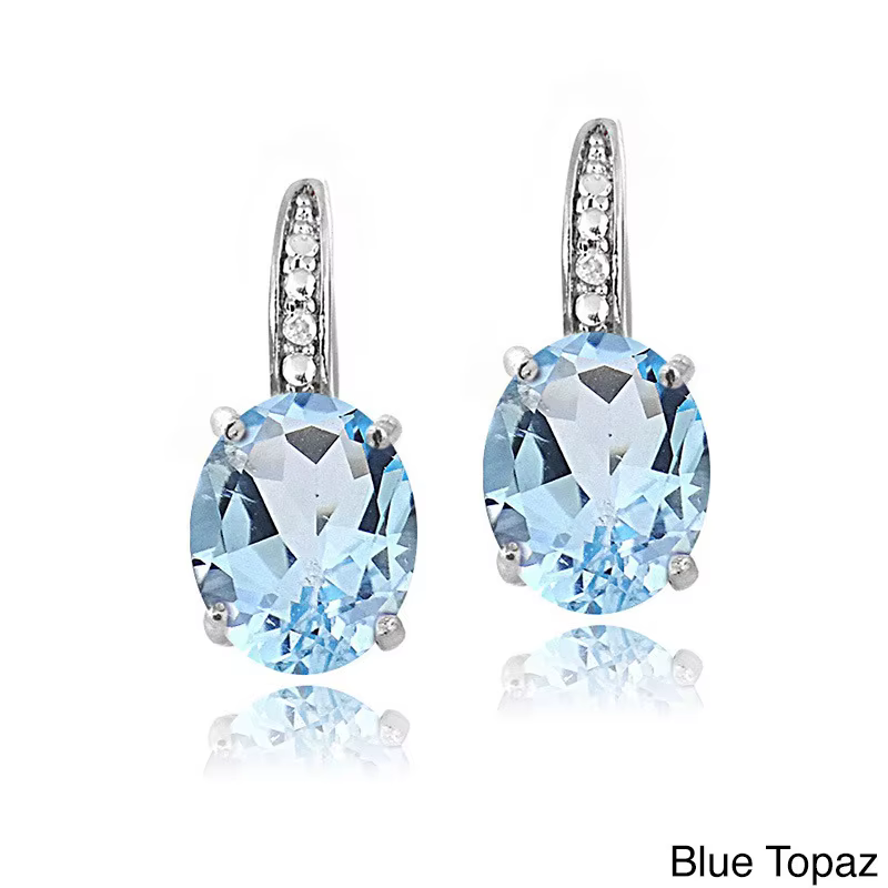 Boucles d'oreilles en argent Sterling 925, pierres précieuses colorées, améthyste, or 18 carats, bou