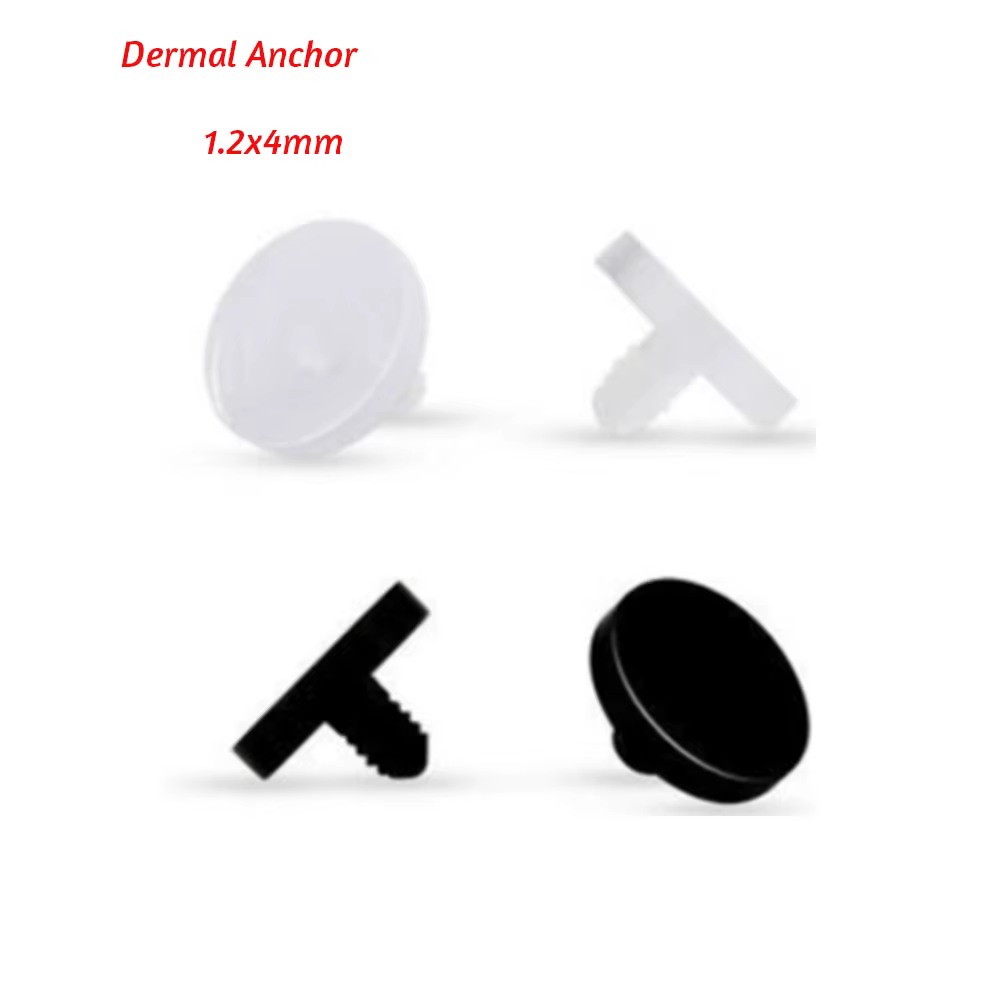 Piercing en acrylique transparent, sans allergie, Micro ancre dermique, haut de peau, plongeur, ancr