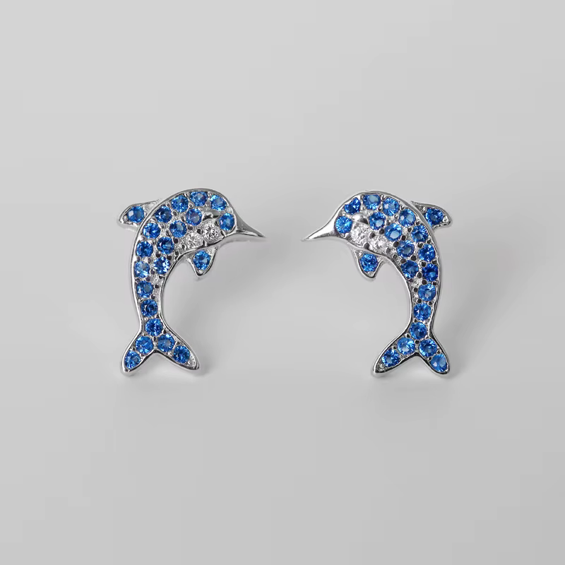 REETI – boucles d'oreilles en forme de dauphin pour femmes, bijoux de mariage élégants, en argent st