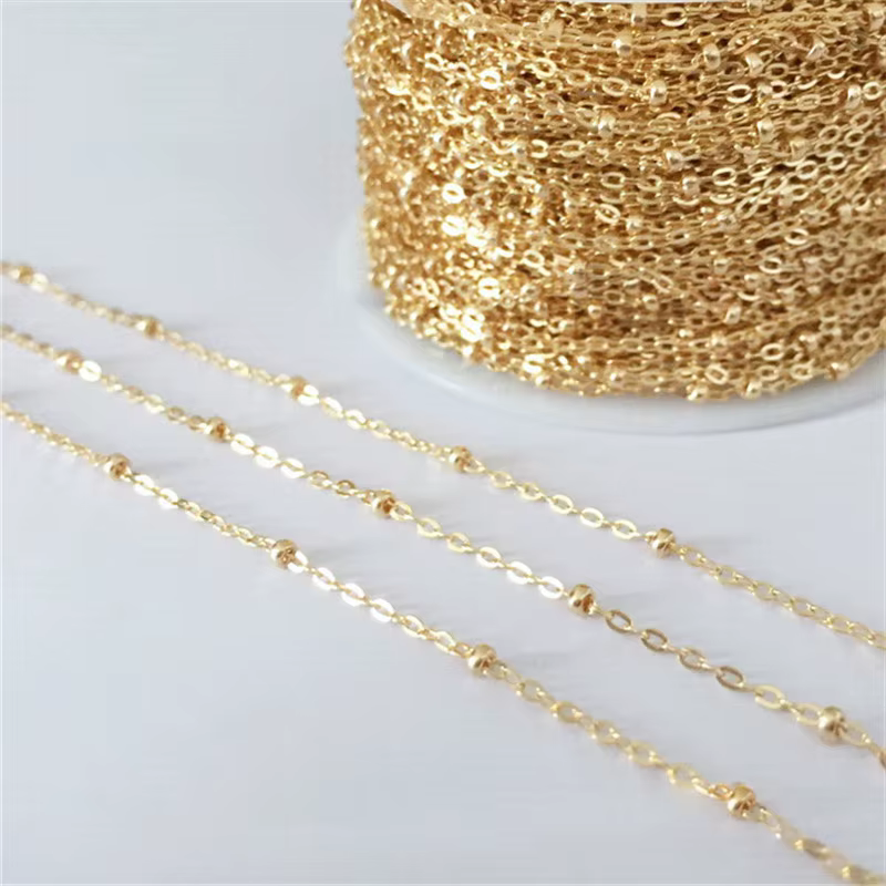 Chaîne satellite en or véritable 14 carats, chaîne de 1 mm, collier en or, bijoux minimalistes, chaî