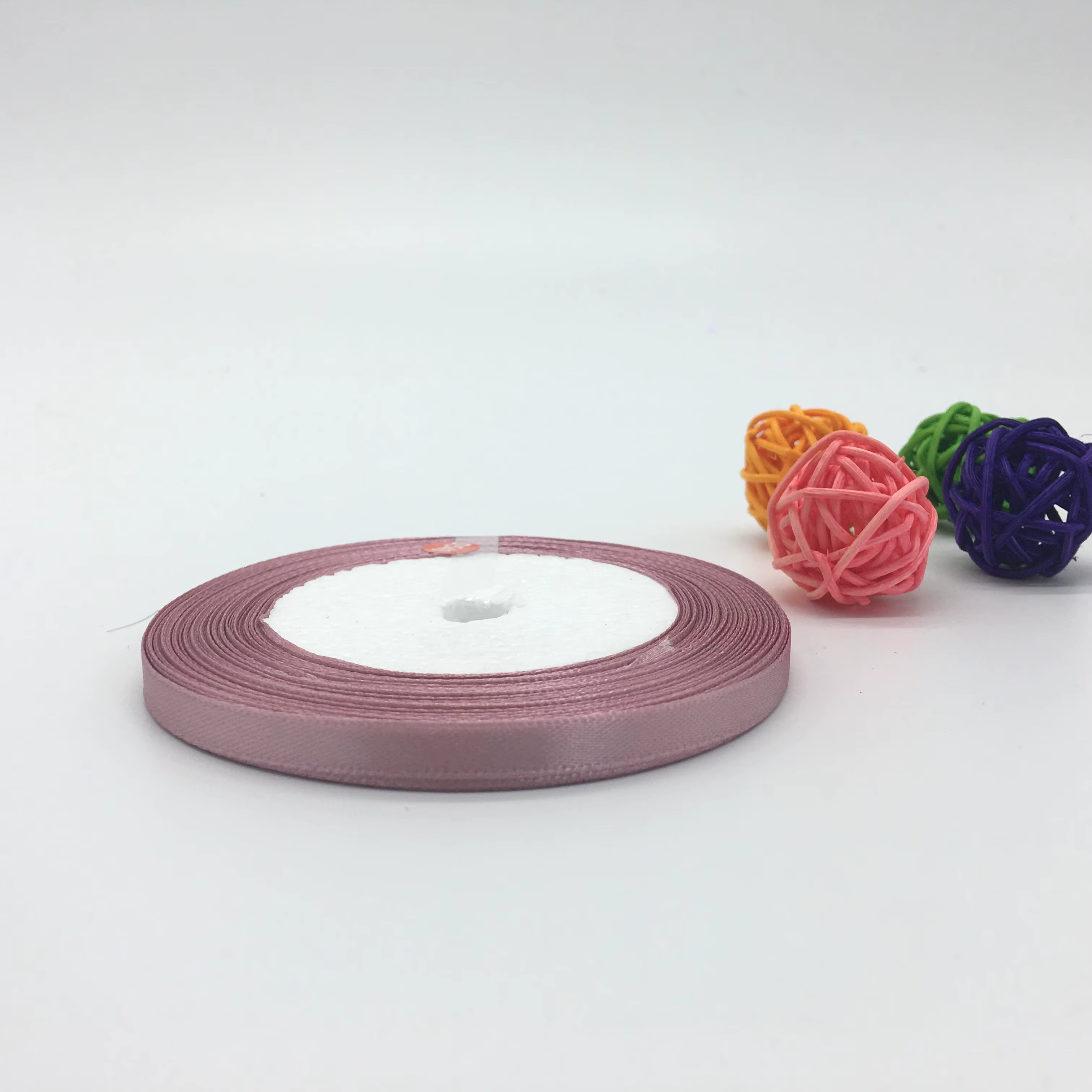 6mm 10mm 15mm 20mm 25mm 38mm 50mm(1 rouleau 25yds) ruban de Satin de soie Mauve pâle décoration de f