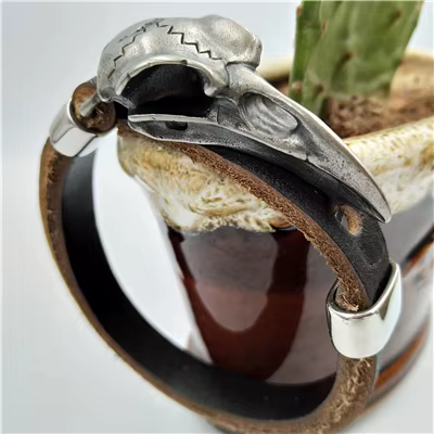 Bracelet en acier inoxydable Viking Odin Raven pour homme, amulette, réglable, noir, crâne Wicca, bi