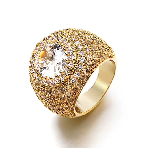 VANAXIN – grande bague ronde en zircon noir pour hommes, bijoux pavés de CZ, style Hip Hop, cadeaux 