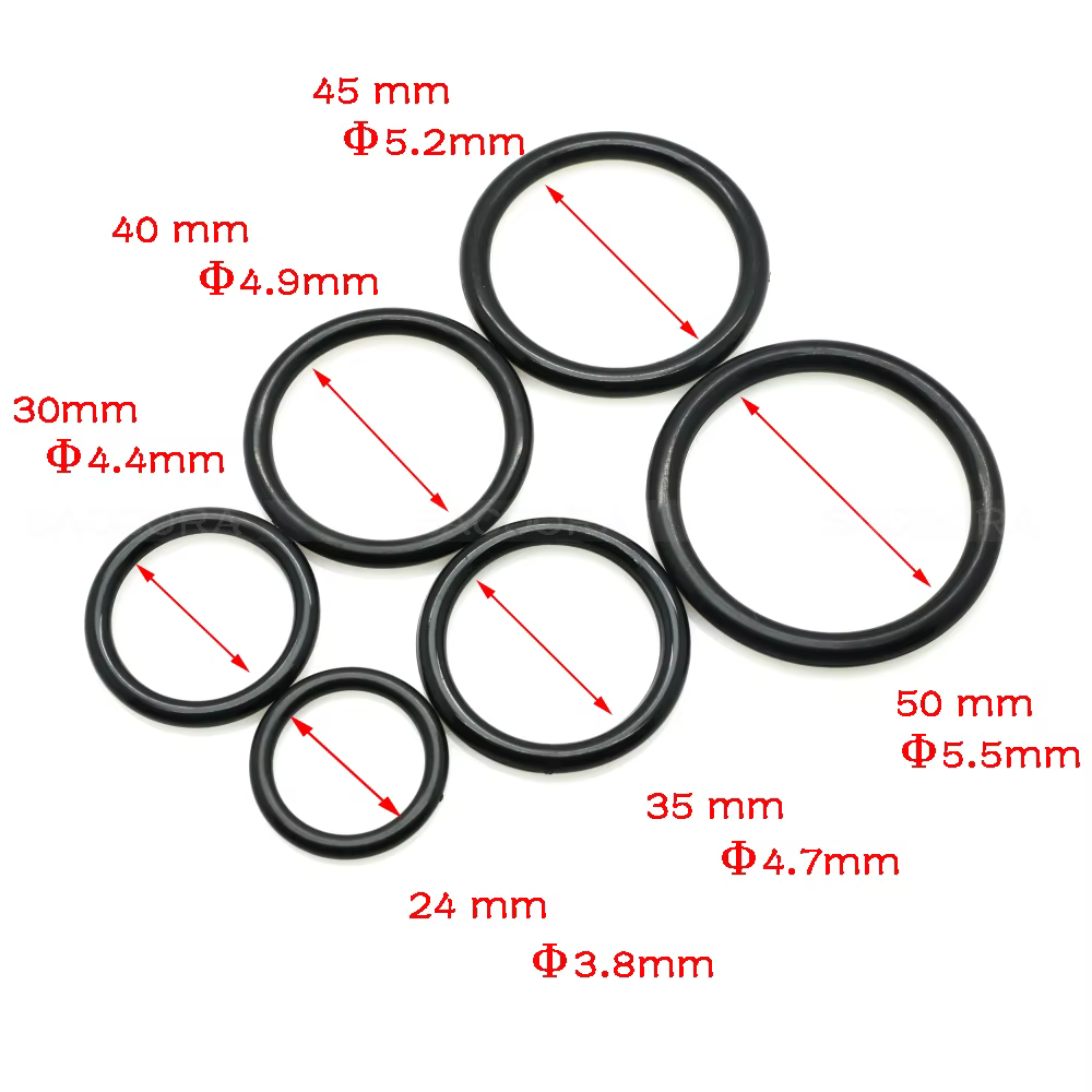 5 pièces 24mm 30mm 35mm 40mm 45mm 50mm de diamètre intérieur. Anneau torique en plastique pour vêtem