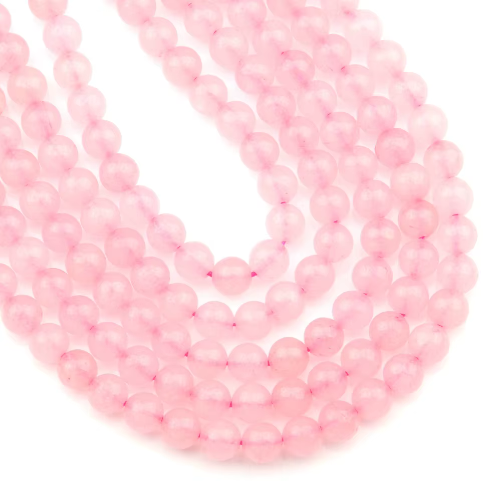 Perles rondes en cristal Rose pour fabrication de bijoux faits à la main, 4/6/8/10/12MM