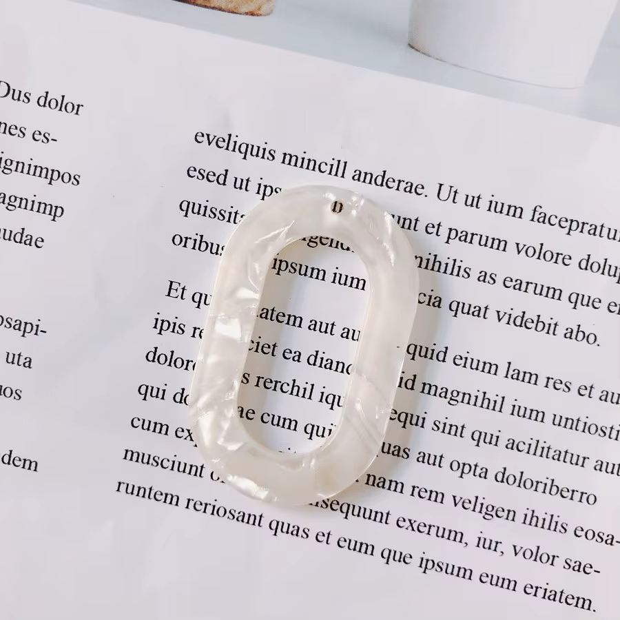 Perles d'acide acétique pour la fabrication de bijoux, pendentif, matériel de bricolage, boucles d'o
