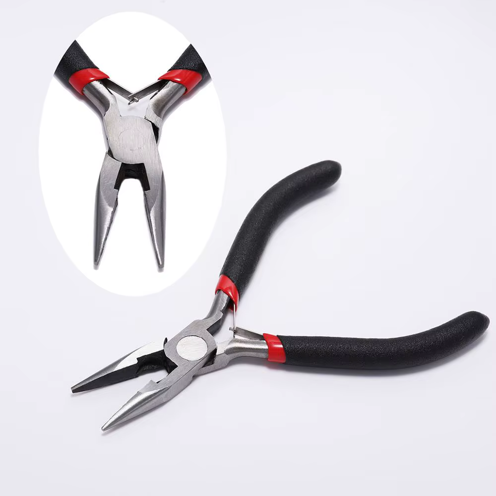Kit d'outils et d'équipement de pince à bijoux, pince à fil coupante antarctique ronde longue illac,