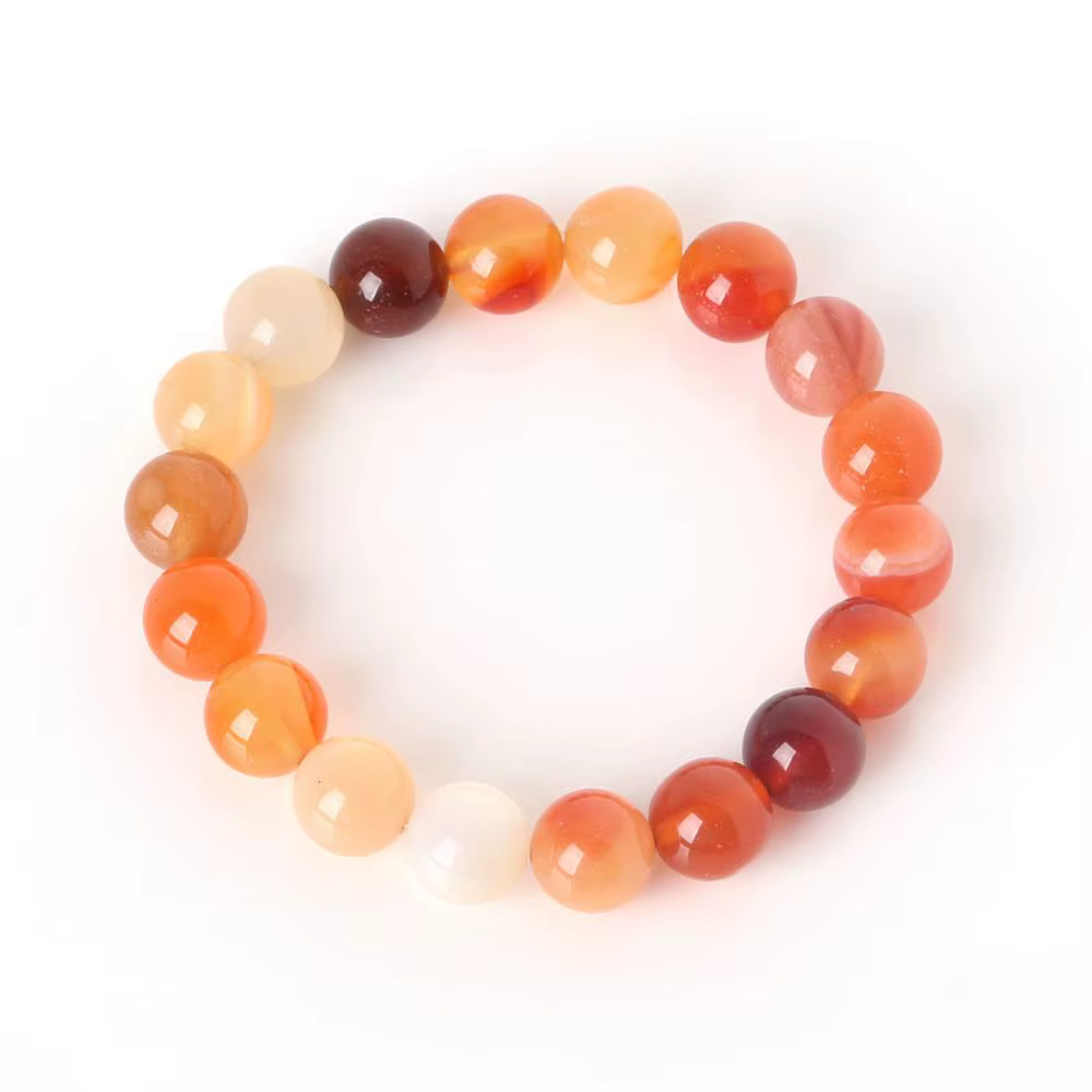 Bracelet à breloques avec perles en pierre naturelle, améthystes violettes de 6mm, Bracelet de perle