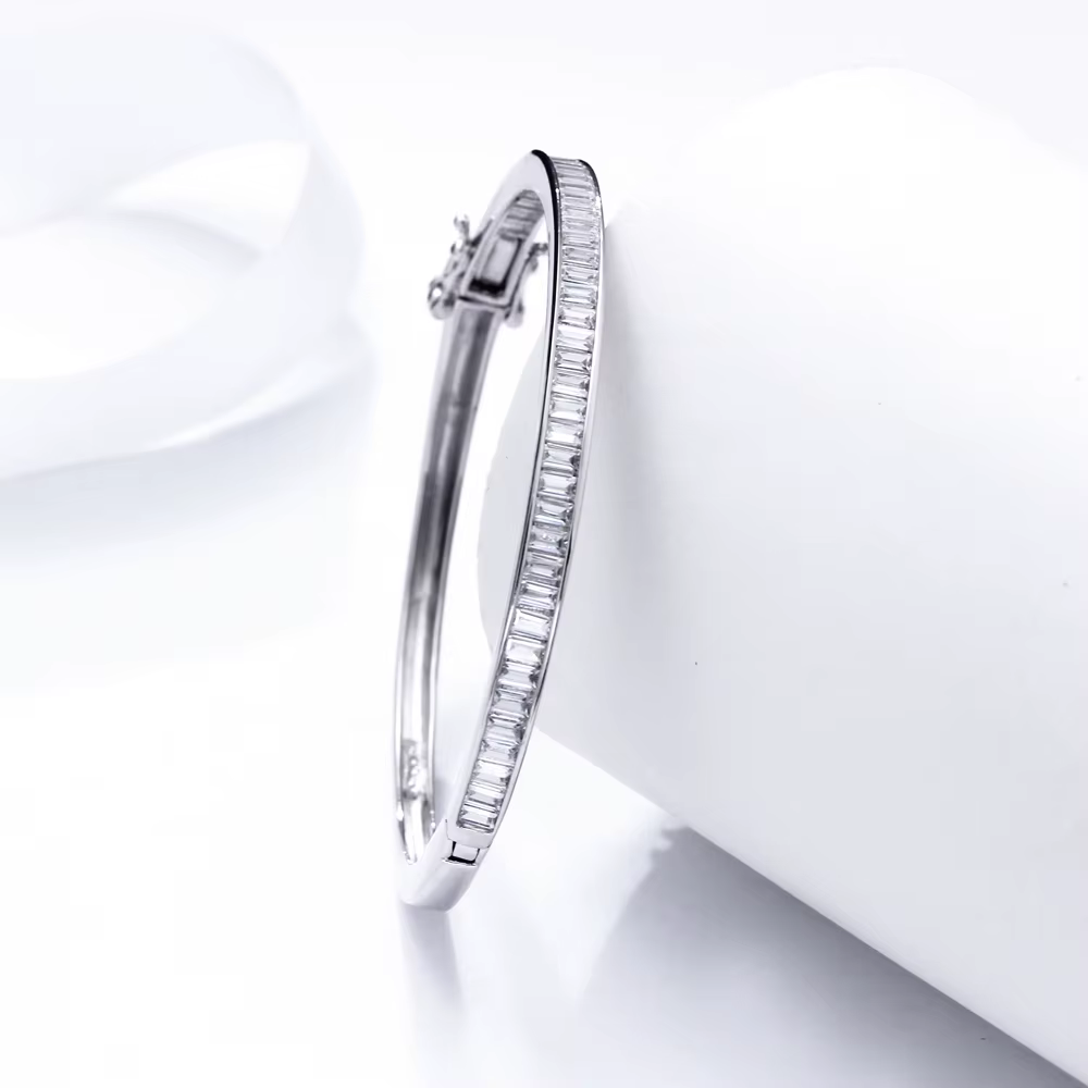 YLMyself Bracelet Bracelet 5*5.6 CM 925 argent 4MM carré cubique Zircon luxe bijoux fins